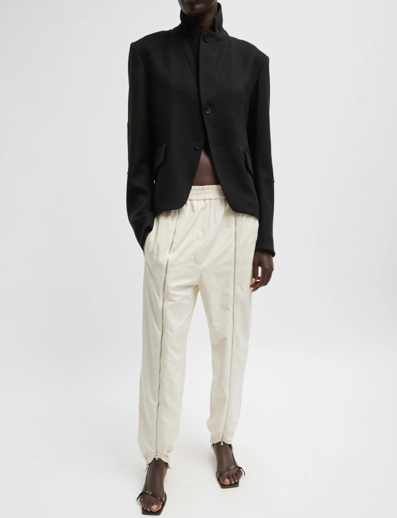 Tibi Nylon Zipper Jogger - Short Length