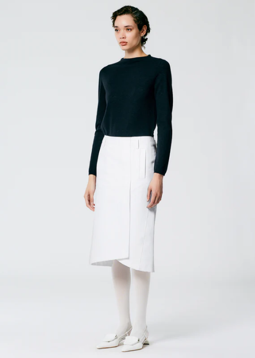 Tibi Sculpted Cotton Pitched Skirt