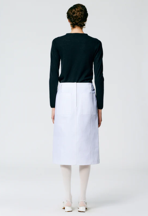 Tibi Sculpted Cotton Pitched Skirt