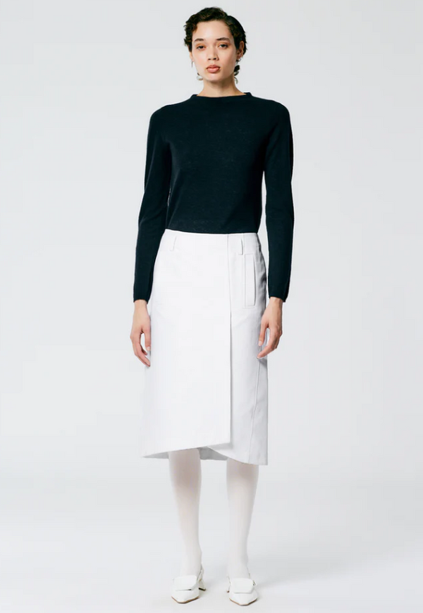 Tibi Sculpted Cotton Pitched Skirt