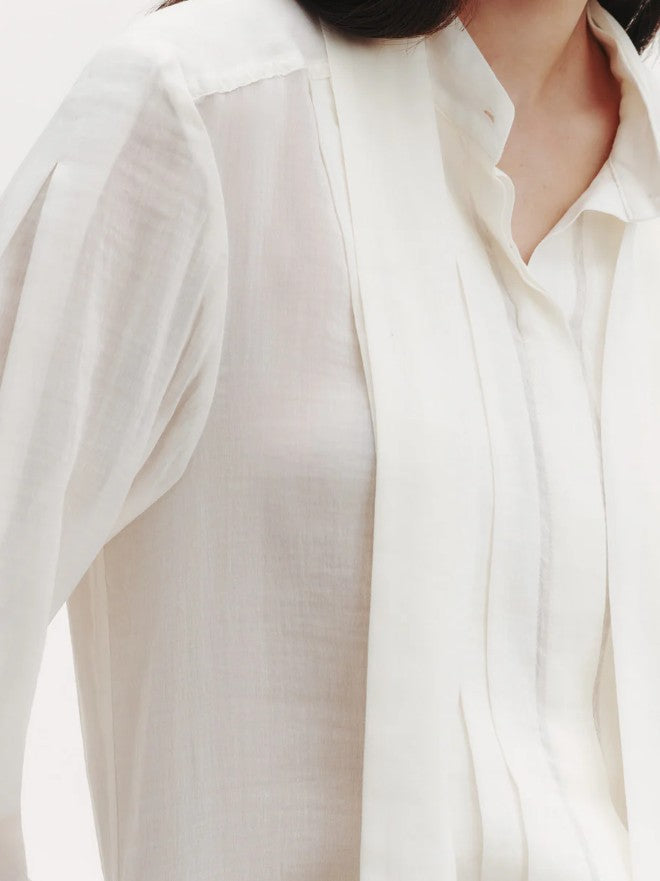TWP Patti Top with Pleats and Tie