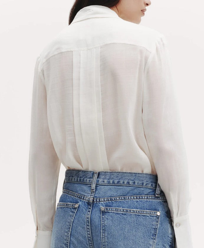 TWP Patti Top with Pleats and Tie