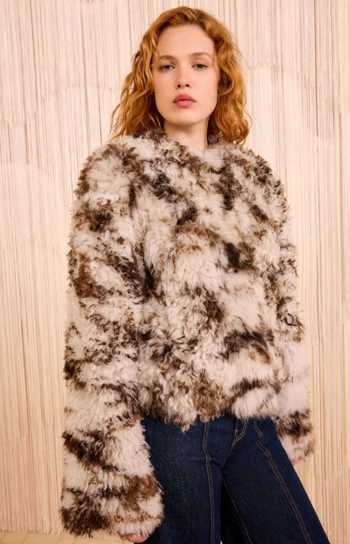 Ulla Johnson Irina Short Shearling Coat