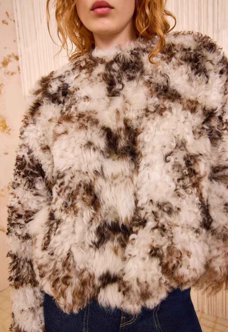 Ulla Johnson Irina Short Shearling Coat