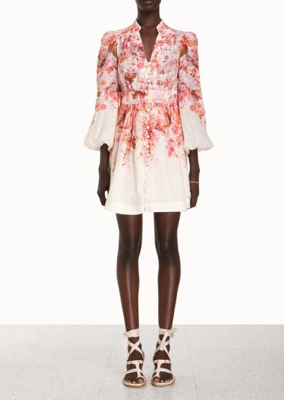 Zimmermann Devi Plunge Mini Dress
