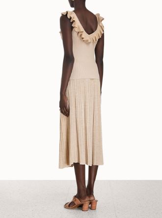 Zimmermann Devi Rib Midi Skirt