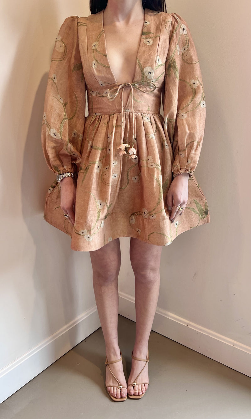 Zimmermann Illuminate Drawn Mini Dress