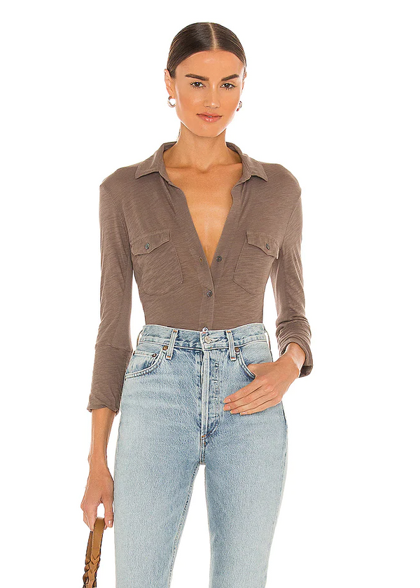 James Perse Contrast Panel Shirt