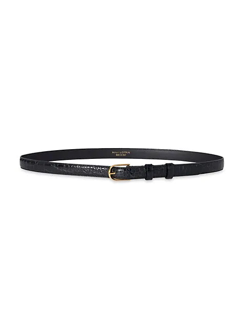 Nili Lotan Aligator-Embossed Jane Belt