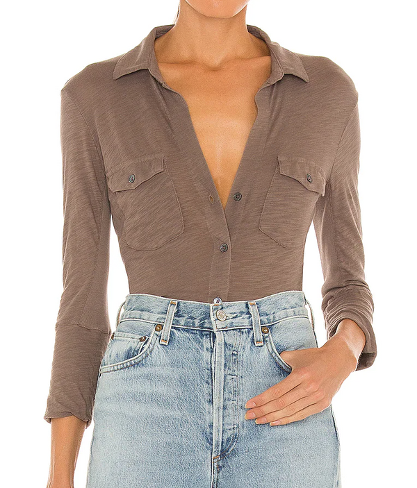 James Perse Contrast Panel Shirt