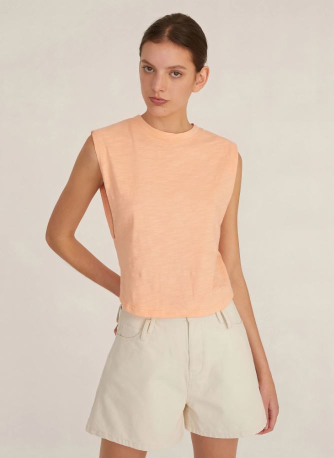 Marissa Webb So Relaxed Slub Jersey Muscle Tee
