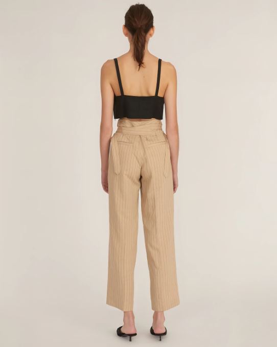 Marissa Webb Artie Pinstripe Wrap Pant