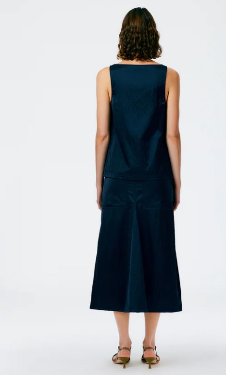 Tibi Eco Satin Nylon Scoopneck Tank