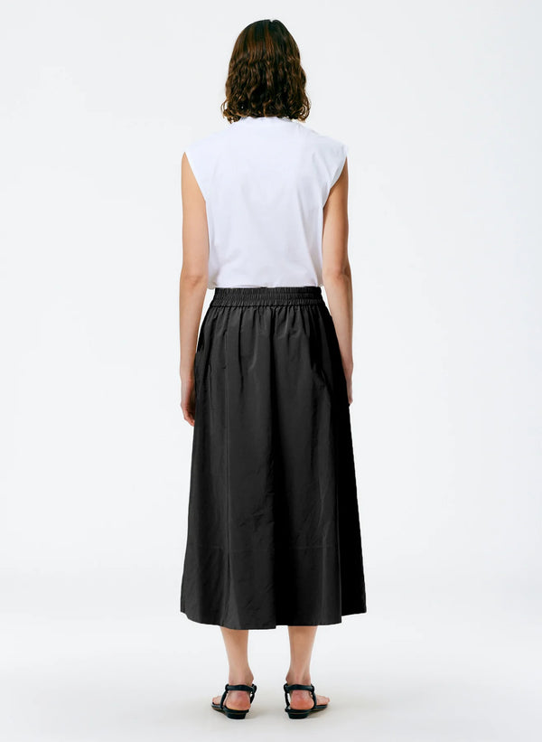 Tibi Nylon Pull-on Full Skirt