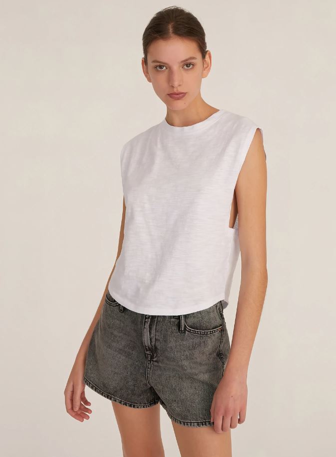 Marissa Webb So Relaxed Slub Jersey Muscle Tee