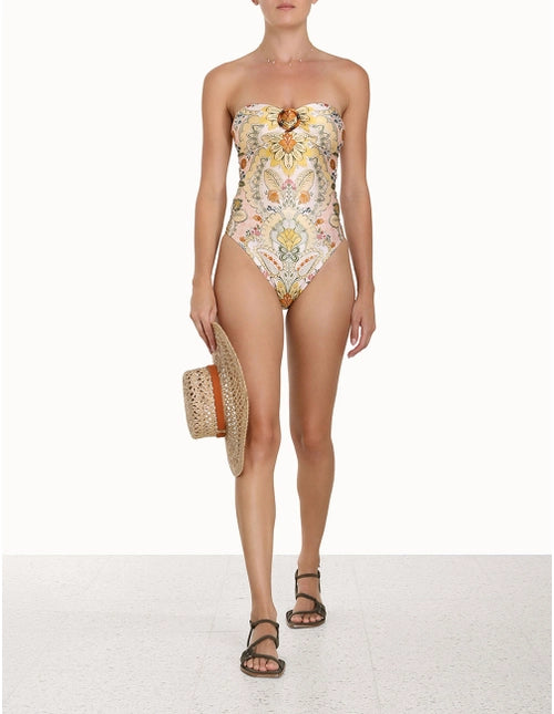Zimmermann Laurel Bamboo Bandeau One Piece